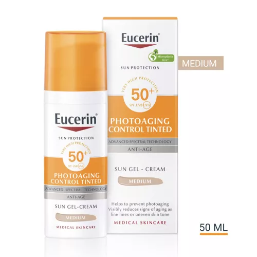 EUCERIN SUN FF50 photoaging control színezett medium 50 ml