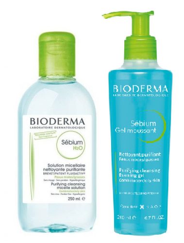 BIODERMA SÉBIUM H2O 250 ml + SÉBIUM GEL MOUSSANT 200 ml VIRTUÁLIS csomag