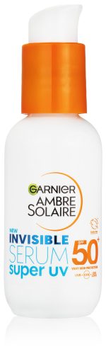 GARNIER AMBRE SOLAIRE super UV invisible szérum napozó arcra ceramiddal SPF50+ 30 ml