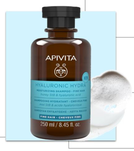 APIVITA sampon- Hidratáló vékony szálú hajra 250 ml