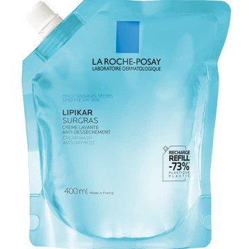LA ROCHE-POSAY LIPIKAR SURGRAS koncentrált krémtusfürdő utántöltő 400 ml