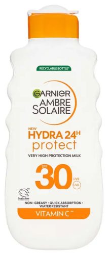 GARNIER AMBRE SOLAIRE Hydra24h UV-sugárzás elleni naptej SPF30 175 ml