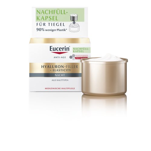 EUCERIN HYALURON-FILLER + ELASTICITY bőrtömörséget regeneráló éjszakai arckrém öko-utántöltő 50 ml