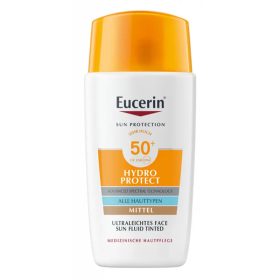   EUCERIN SUN hydro-ptotect ultra könnyű napozó fluid arcra színezett médium SPF50+ 50 ml