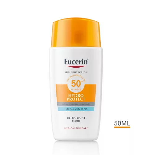 EUCERIN SUN hydro-ptotect ultra könnyű napozó fluid arcra SPF50+ 50 ml
