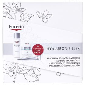 EUCERIN HYALURON-FILLER normál nappali + fátyolmaszk + szemkörnyékápoló   EUCERIN HYALURON-FILLER normál nappali + fátyolmaszk + szemkörnyékápoló