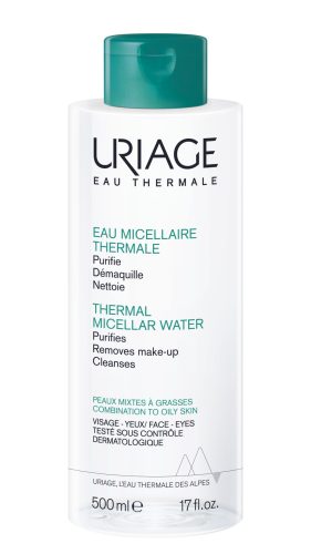 URIAGE TERMÁL MICELLÁS ARC- ÉS SMINKLEMOSÓ zsíros és kombinált bőrre 500 ml