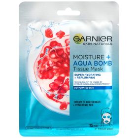 GARNIER Skin textil maszk - Gránátalmás aqua bomb 28 g