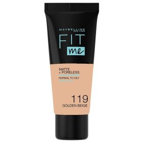   MAYBELLINE Fit Me! Matte+Poreless pórusösszehúzó és mattító alapozó - 119 30ml