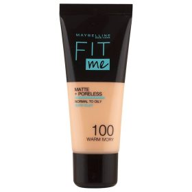  MAYBELLINE Fit Me! Matte+Poreless pórusösszehúzó és mattító alapozó - 100 30 ml